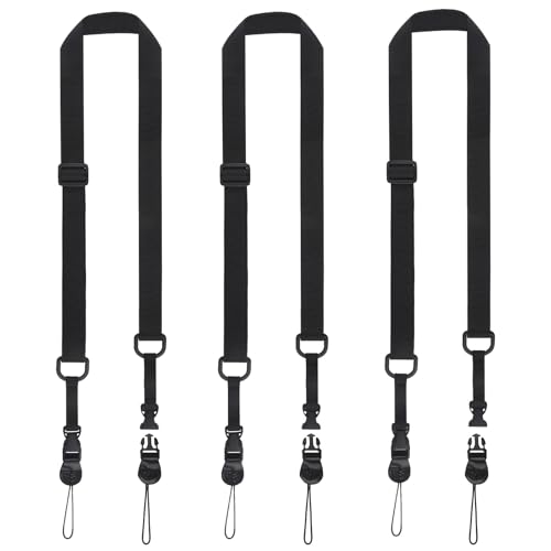 3 Pack Adjustable Shoulder Strap Universal Replacement Nylon Neck Camera Lanyard Quick Release Shoulder Strap for iPad Tablet Case Camera Binocular Crossbody Laptop Luggage Bag