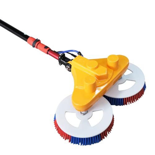 Solar Panel Cleaner - 18 FT Water Fed Pole Kit with Telescopic Pole, PV Double-Head Automatic Cleaning Brush, Lithium Battery and Power Converter - color: 18ft-double