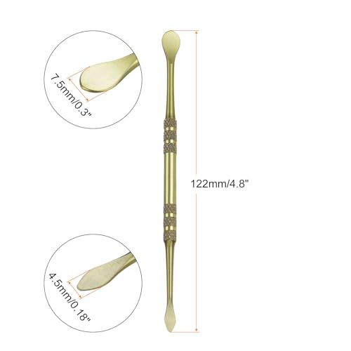 HARFINGTON 8 Pcs Wax Carving Tools 4.8" Double Ended Clay Tools Blue Golden - color: Blue Golden
