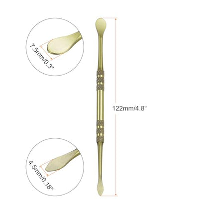 HARFINGTON 8 Pcs Wax Carving Tools 4.8" Double Ended Clay Tools Blue Golden - color: Blue Golden