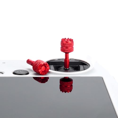 1 Pair Controller Stick Replacement Joystick for DJI RC/RC 2，Remote Controller Aluminium Thumb Sticks for DJI Mini 3 Pro/Mini 4 Pro/Air 3 Accessories(Red)