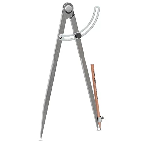 Compass for Geometry, Compass for Woodworking, 16 inch Precision Woodworking Compass with Wing Divider and Pencil Holder, Large Compass for Geometry, Woodworking Compass, Drafting, Drawing Compass - size: 16inch