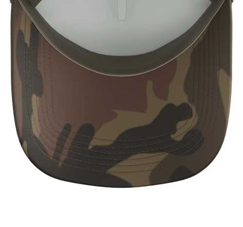 FPV Pilot Drone Racing Quadcopter Freestyle FPV Trucker Hat with Adjustable Mesh Back - color: Camo Green
