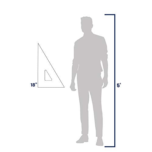 Pacific Arc Drafting Triangle, 18-inch, 30/60/90 Degrees, Clear Acrylic - color: Clear, size: 18-in, 30/60/90 degrees