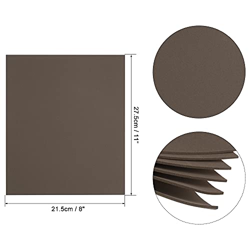 uxcell Dark Brown EVA Foam Sheets 11 x 8 inch 1.7mm Thickness for Crafts DIY Projects, 12 Pcs - color: Dark Brown