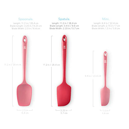 DI ORO Large Silicone Spatula - 600F Heat Resistant, Red - color: Red