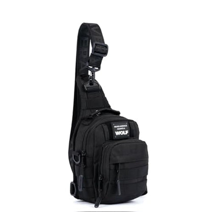 WOLFpak 4L Mini Tactical Sling Bag Crossbody - color: Alpha Black