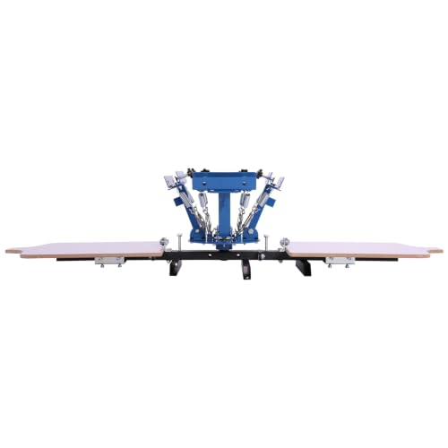VEVOR Screen Printing Machine 4 Color 2 Station Silk Screen Printing Press - color: 4Color-2Station