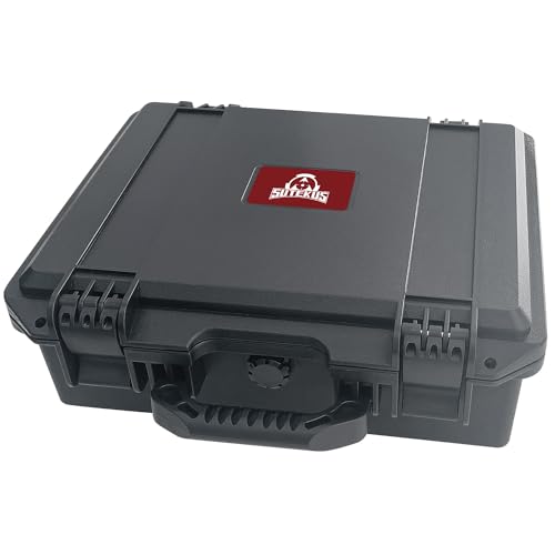 Sutekus Hard Pistol Case Handgun Case Waterproof Pistol Carrying Cases With Foam Gun Accessories - color: Higher Large