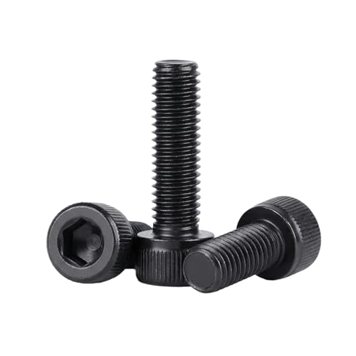 M2 x 10mm(50 Pack) Hex Socket Head Cap Screws Bolts, Black Oxide 304 Stainless Steel 18-8, Hex Drive, Bright Finish Fully Machine Thread - size: M2 x 10mm
