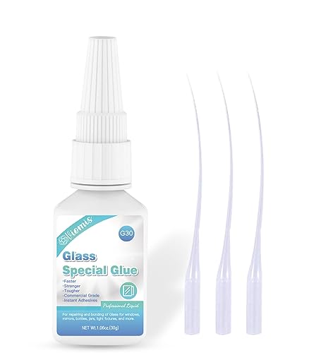 Glass Glue, 30g, Instant Strong Bond for Glass, Acrylic, Waterproof, Dries Clear, Quick Curing, Ideal for Craft, Jewelry, Rhinestone, Crystal, Mirror, Glasses - size: Glass Glue