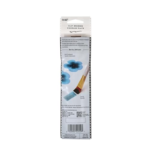 FolkArt Plaid Nylon Brush Set, 50559 Brown (3-Piece)