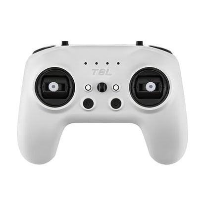Radiomaster T8L ELRS 2.4GHz Radio Transmitter, 204g Lightweight Screenless Remote Controller with Hall-Effect Gimbals, USB-C Charging & Simulator Compatibility for FPV Drones (White) - color: White