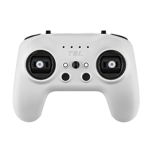 Radiomaster T8L ELRS 2.4GHz Radio Transmitter, 204g Lightweight Screenless Remote Controller with Hall-Effect Gimbals, USB-C Charging & Simulator Compatibility for FPV Drones (White) - color: White