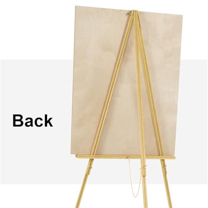 Falling in Art 65" A-Frame Wooden Tripod Easel Stand (Gold) - color: Gold-1 Pack