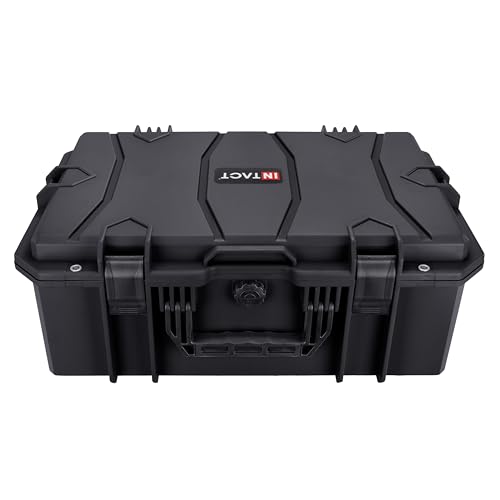 Eylar 21.6" Intact Series Carry-On Hard Camera Case, Lightweight and Durable Stacker Design with Foam (Black) - color: Black