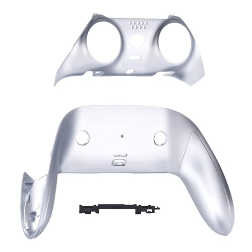 eXtremeRate Top Bottom Decorative Trim Shell Compatible with p s 5 Edge Controller DIY Replacement Front Back Clip Shell, Custom Chrome Silver Plates Cover Compatible with p s 5 Edge Controller - color: Chrome Silver