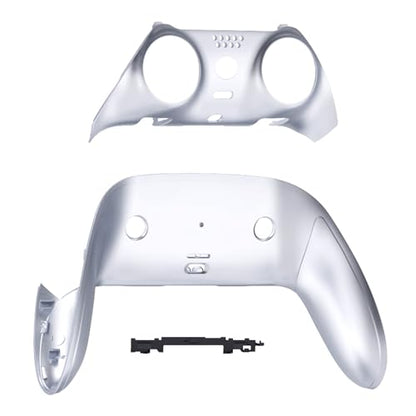 eXtremeRate Top Bottom Decorative Trim Shell Compatible with p s 5 Edge Controller DIY Replacement Front Back Clip Shell, Custom Chrome Silver Plates Cover Compatible with p s 5 Edge Controller - color: Chrome Silver