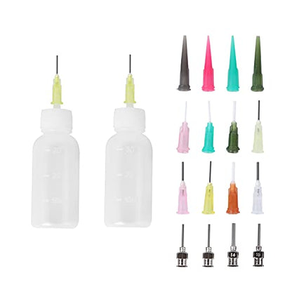 SUPVOX Tattoo Set with Kit Applicator Bottles and Needle Tips for Body Art Drawing Portable Plastic Bottles for Precision Ink and Pigment Application 18-Piece Diy Tattoo Supplies