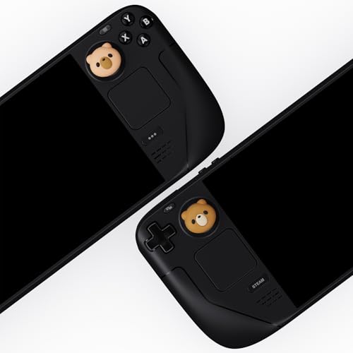 PlayVital Thumb Grip Caps for Steam Deck LCD, Silicone Thumbsticks Grips Joystick Caps for Steam Deck OLED - Cozy Bear - color: Cozy Bear