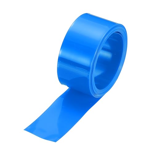 MECCANIXITY Battery Wrap PVC Heat Shrink Tubing 15mm Dia 23mm Flat 8 Feet Blue Good Insulation for Battery Pack-2.5m - color: Blue, size: 15mm Dia x 23mm W x 2.5m L