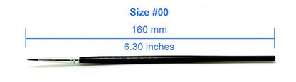 50 Pcs Fine Detail Synthetic Paint Brush Set, Pointed Round Size #00 Small - size: Size #00 (Small)