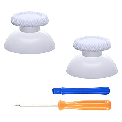eXtremeRate Solid White Replacement Thumbsticks for PS5 Controller, Custom Analog Stick Joystick Compatible with PS5, for PS4 All Model Controller - Controller NOT Included - color: Solid White