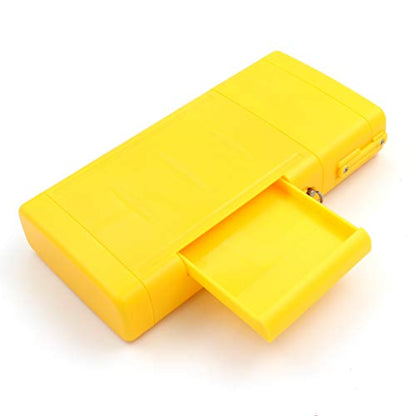 CUESOUL ANTIE Hard Dart Case, Holds 6 Steel/Soft Tip Darts & Extra Tips, Shafts & Flights, Durable Use - color: Solid Yellow
