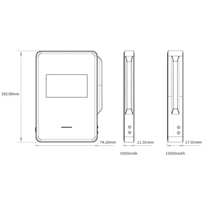 Heltec Meshtastic LoRa Compatible Magnetic 5000mAh Power Bank - color: Grey 5000mAh