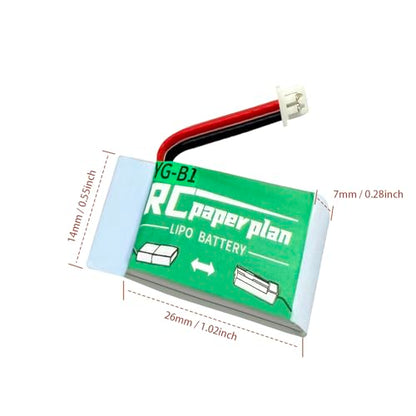 2Pcs 3.7V 150mAh Lipo Battery for RC Toy & Model (PH1.25) - size: 150mAh-PH1.25