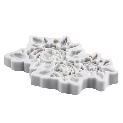 Peony Flower Polymer Clay Molds Peony Flower Leaf Silicone Mold - color: Style I