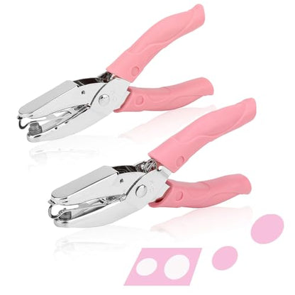 Rongon 1/16in & 1/8in Circle Shaped Hole Puncher, 2PCS Single Paper Punch - size: Small Circle & Middle Circle