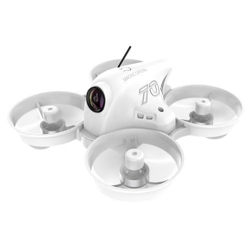 APEXFPV VR70-Pro FPV Drone, Brushless Quadcopter,35g Ultra - Light, 4-5 Mins Flight Time, 200m Range, 5.8G 100mw Transmission, White.Only compatible with APEX remote control