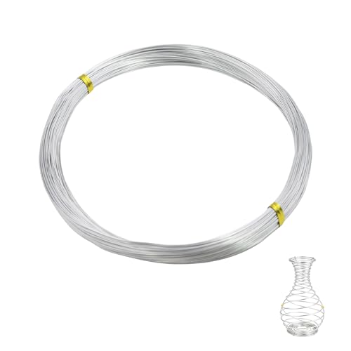 22 Gauge Aluminum Craft Wire, 164FT 0.6mm Silver Bendable Wire - size: 22, style: Silver