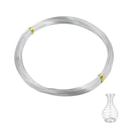 22 Gauge Aluminum Craft Wire, 164FT 0.6mm Silver Bendable Wire - size: 22, style: Silver