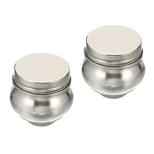 PATIKIL 2" x Palette Cups Paint Pot Container Cup Stainless Steel - size: 2" x 2" x 1.8"