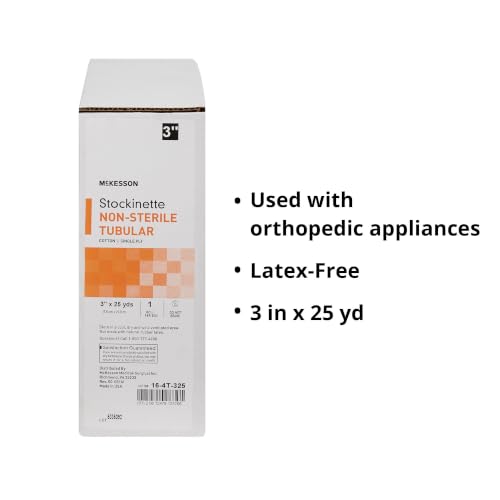 McKesson Stockinette, Non-Sterile, Cotton, Beige, Tubular, 3 in, 1 ct