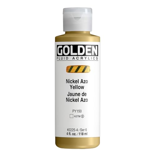 Golden Fluid Acrylics - Nickel Azo Yellow - 4 oz Bottle