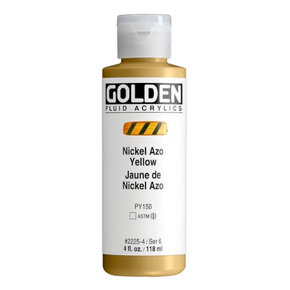Golden Fluid Acrylics - Nickel Azo Yellow - 4 oz Bottle