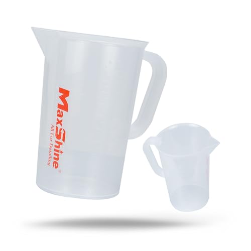 Maxshine Universal Measuring Cup 100ml – Transparent, Chemical-Resistant Polypropylene – High-Accuracy Markings, Easy-Grip Handle – Durable & Reusable for Car Detailing Use - size: 100ml