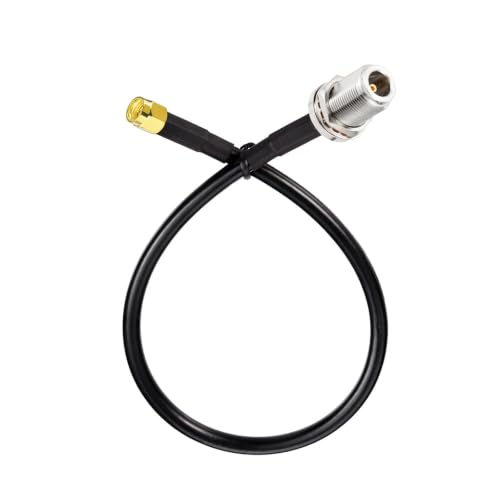 Superbat SMA Male to N Female Bulkhead RG58 Coaxial Cable 12in 2-Pack