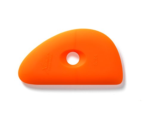 Xiem Tools Soft Silicone Clay Rib for Ceramics and Pottery (SCR4-O-10196) - size: SCR4-O-10196