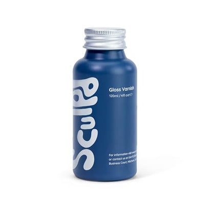 Sculpd Air Dry Clay Glaze, Waterproof Gloss Varnish 4.05 Fl Oz (120ml) - color: Gloss Varnish, size: 120 ml