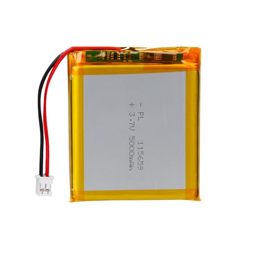 3.7V 5000mAh 115659 LiPo Battery with JST PH2.0mm 2-Pin Connector - size: 115659 5000mAh
