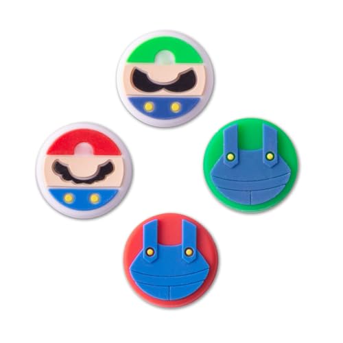 PERFECTSIGHT Cute Thumb Grips Cap Compatible with Nintendo Switch Joycon/OLED/Lite, Soft Silicon Joystick Caps, Kawaii Skin Button Stick Cover 3D Analog Kit for NS Controller, Brother - color: Red+Green Brother