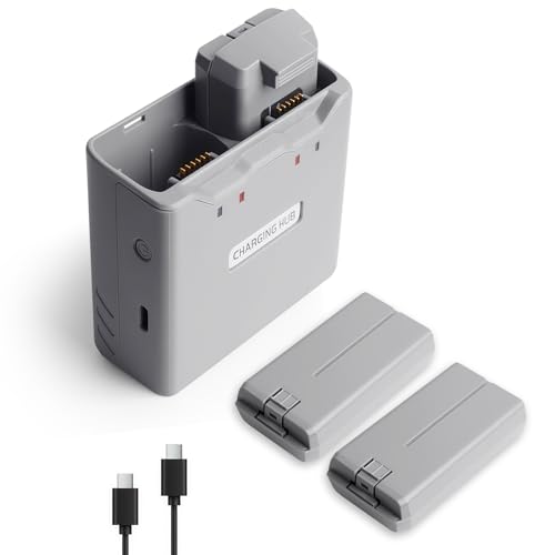 3 Pack Mini 2 Series Intelligent Flight Battery with Two-Way Charging Hub for DJI Mini 4K / 2 SE / 2 / SE - 2400mAh-7.7V Drone Replacement Battery&Charger Combo