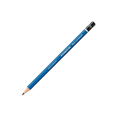 STAEDTLER Mars Lumograph 2B Graphite Art Drawing Pencil, Medium Soft, Break-Resistant Bonded Lead, 12 Pack, 100-2B (100-2B VE) - style: 2B