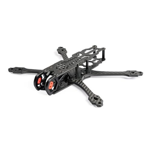 JeeFly 225mm FPV Drone Frame Carbon Fiber 5 inch Quadcopter Freestyle Frame Kit Lightweight X-Class Racing Chassis with Battery Strap (Drone Frame Only) - size: Drone Frame Only