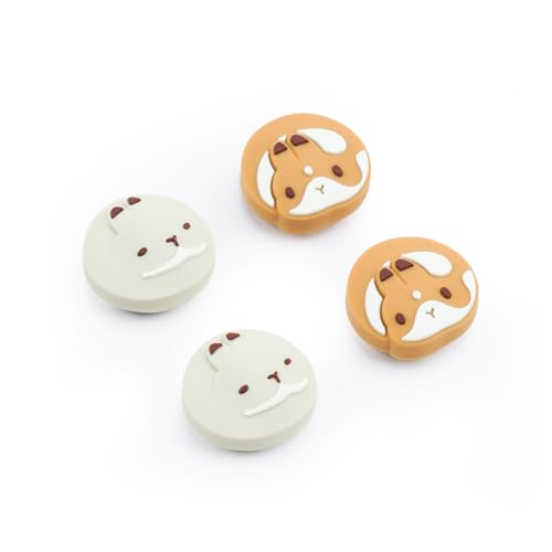 GeekShare 4PCS Thumb Grip Caps for Switch 2, Cute Silicone Joystick Caps Soft Thumbstick Cover Compatible with Switch 2025 - Team Timothy - color: Team Timothy