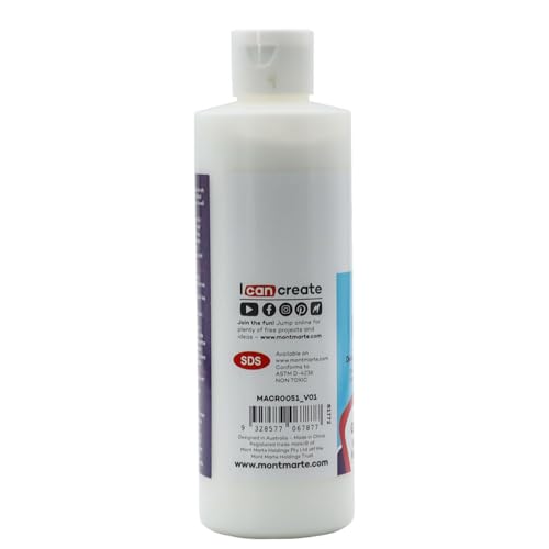 Mont Marte Deco Pudge Craft Varnish Signature 236ml (8 US fl.oz) 3PACK- Gloss, Multi-Purpose Clear Craft Sealer, Varnish, Decoupage Glue, Ideal for Acrylic Paints, Paper, Wood, Ceramics, Fabrics, Clay - color: Gloss, size: 8 Fl Oz (Pack of 3)